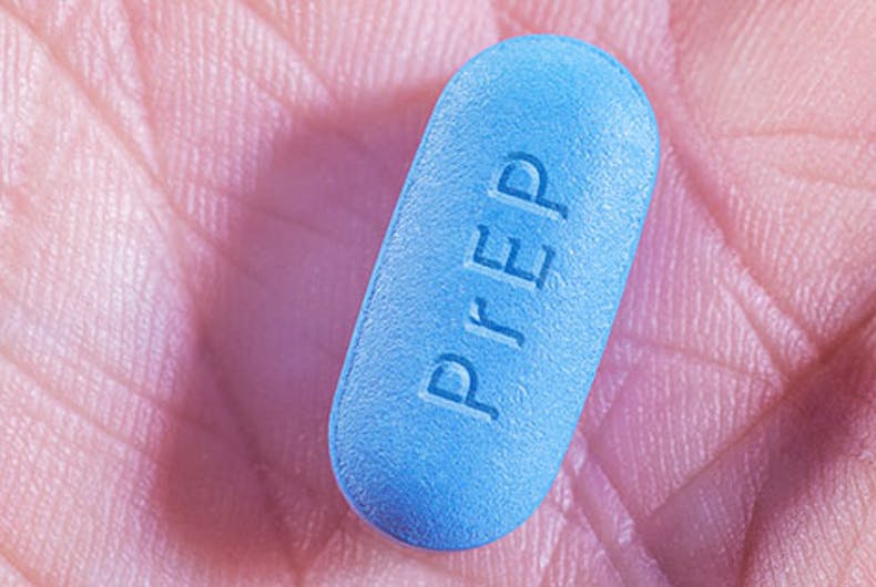 A blue PrEP pill