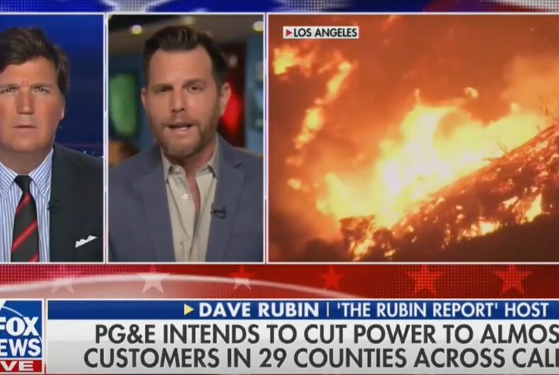 Tucker Carlson & gay rightwinger blame California wildfires on hiring ...