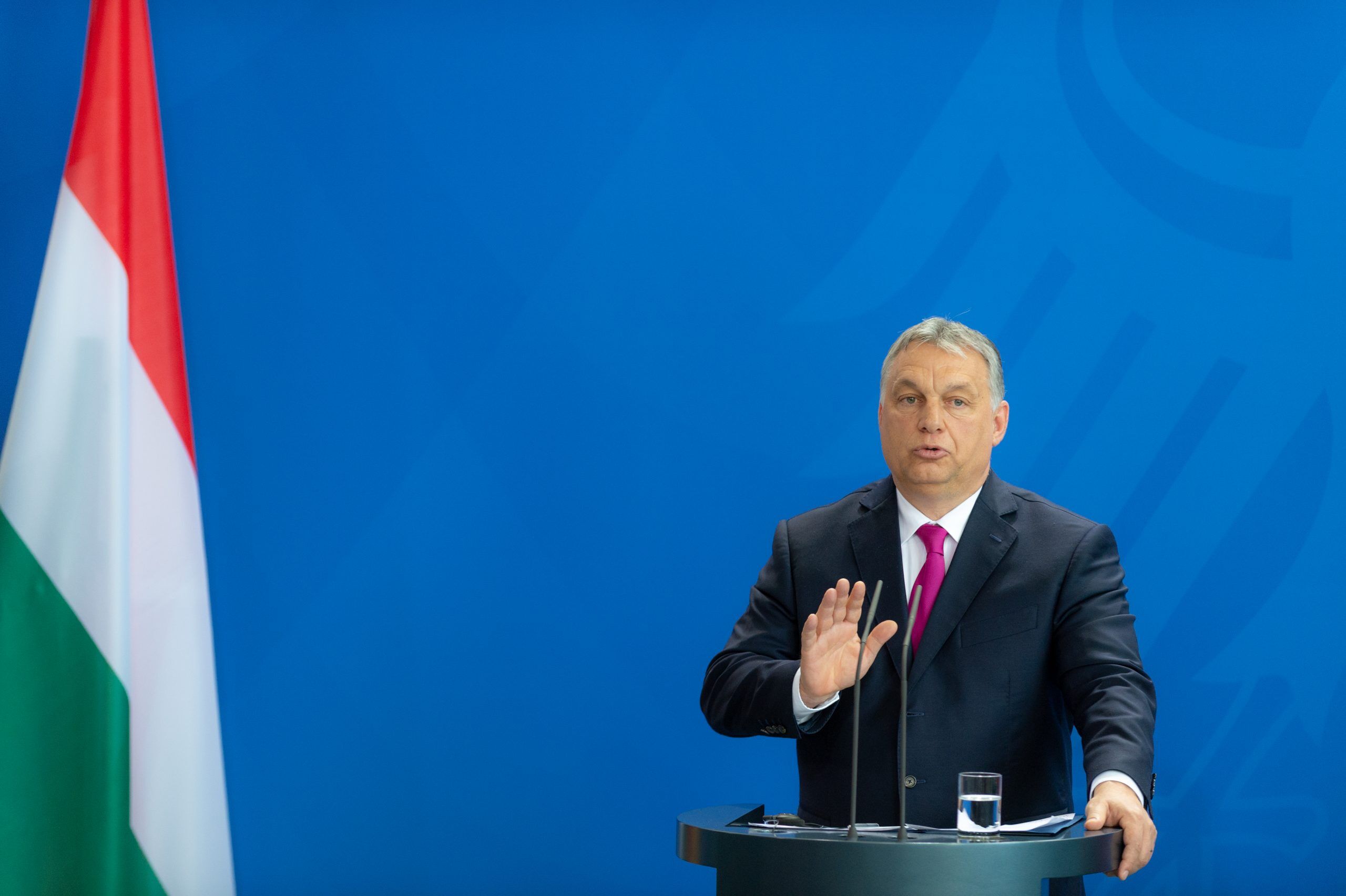 2018-07-05: Viktor Orbán, the Prime Minister of Hungary, answers questions at the press conference at the federal chancellery in Berlin