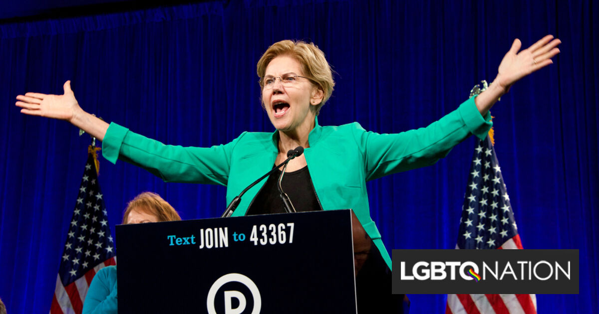 Elizabeth Warren Promises To Overturn Trump S Trans Military Ban On First Day In Office Lgbtq