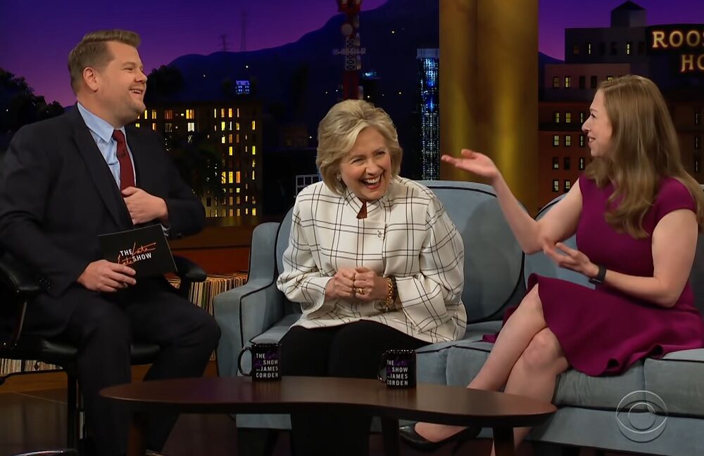 Hillary and Chelsea Clinton on the Late Late Show with James Corden