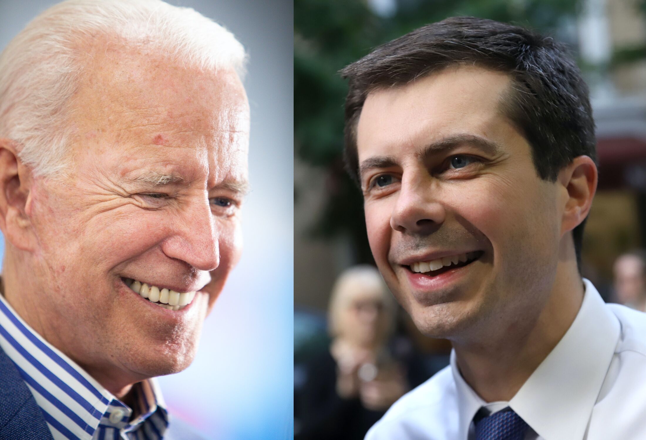 Former Vice President Joe Biden and South Bend, Indiana mayor Pete Buttigieg