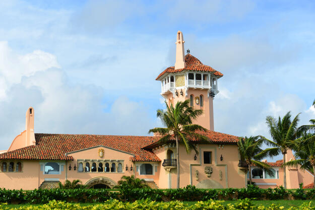 Mar-a-Lago on Palm Beach Island, Palm Beach, Florida, USA. Mar-a-Lago is Palm Beach's grandest mansion built in 1927.