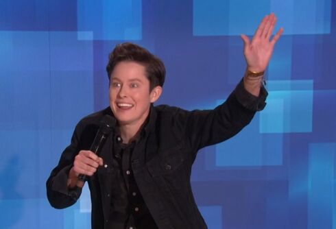 Comedian Rhea Butcher told Ellen’s audience that they’re a hero because they use “they” pronouns