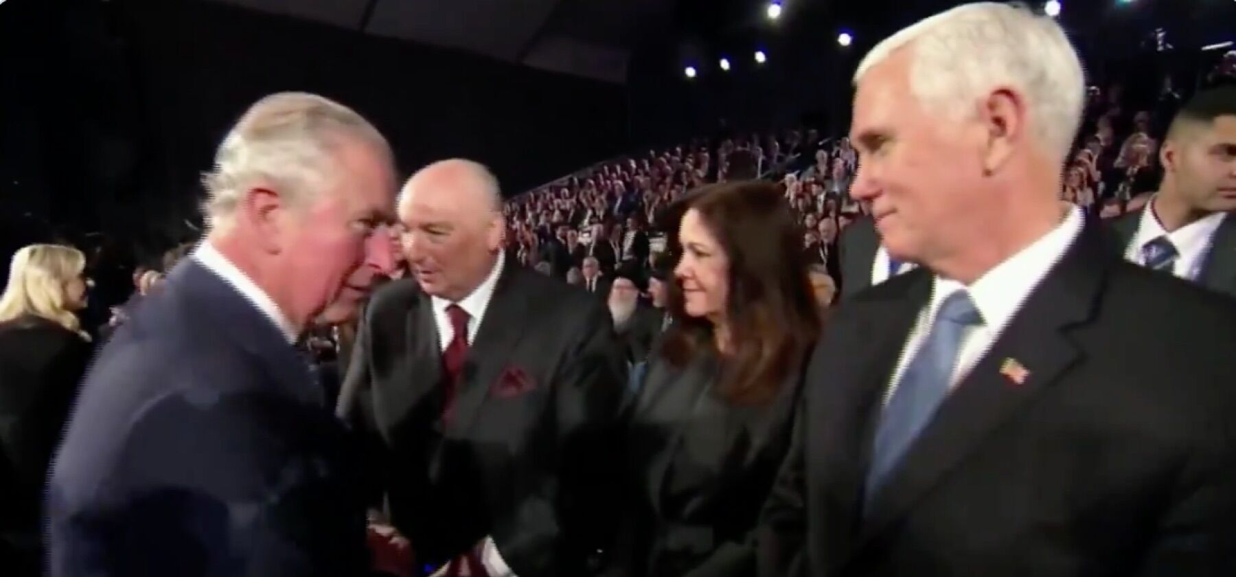 Watch Prince Charles snub Mike & Karen Pence in front of world leaders