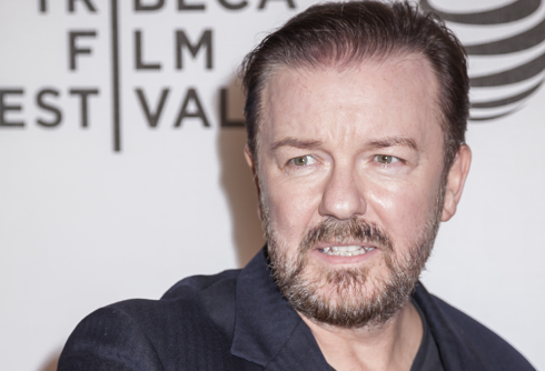 Ricky Gervais says his tweets about trans women were just “jokes” with a spoof account