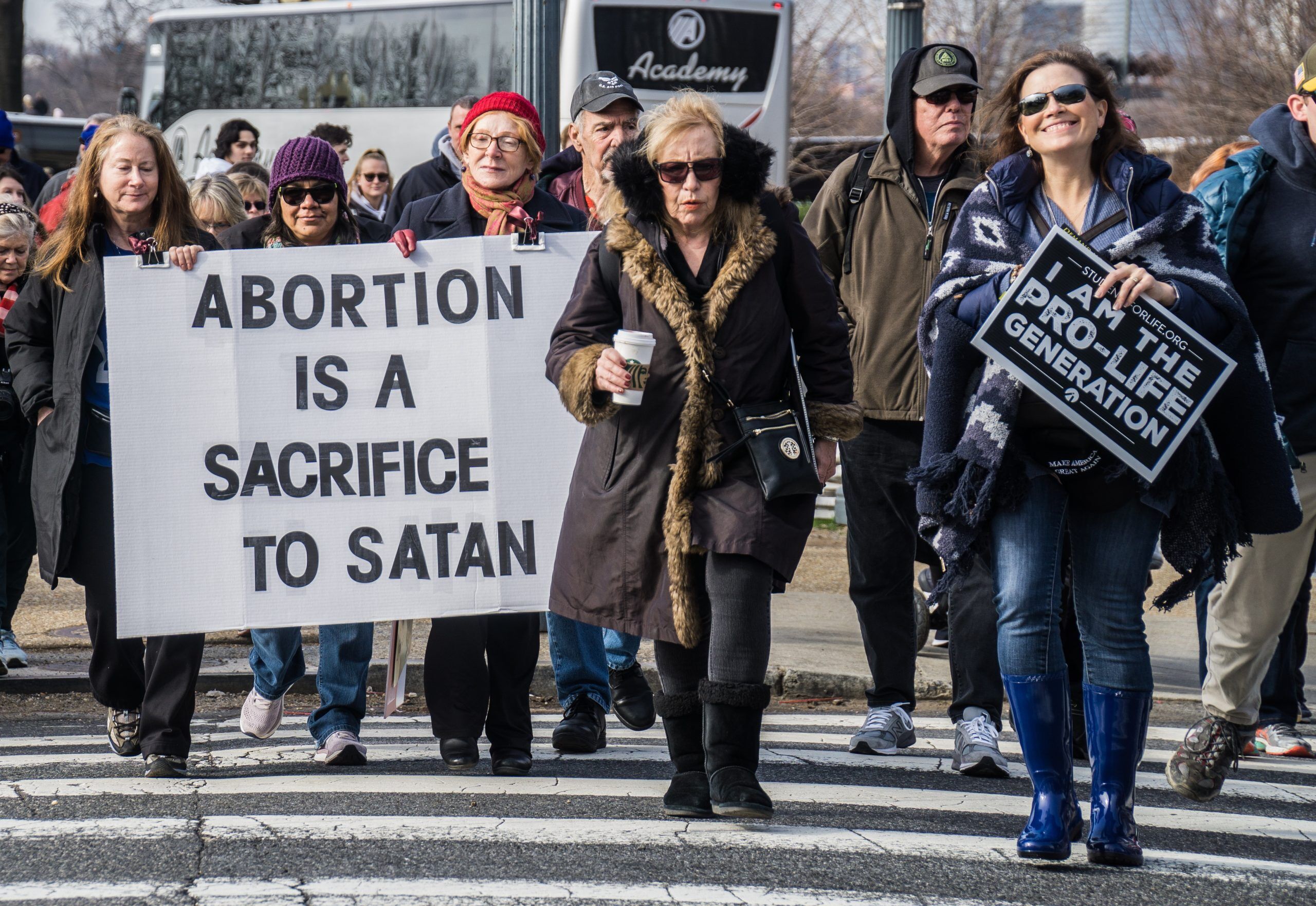 January 24, 2020 Anti abortion activists march in the March for Life on the 47th year anniversary of Roe vs Wade.