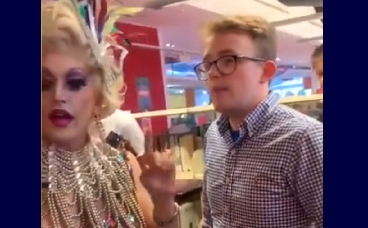 Wilson Gavin protested a Drag Queen Story Hour event in Australia this weekend