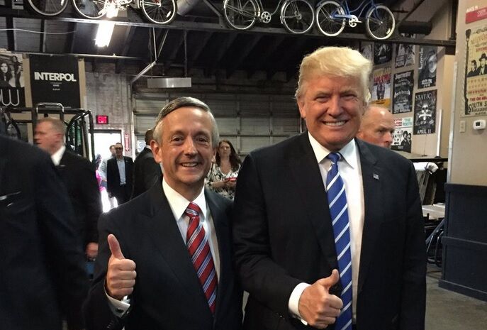 Robert Jeffress and Donald Trump