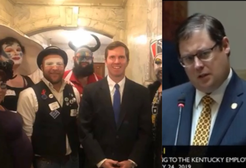 A conservative tried to embarrass a Democrat for taking picture with LGBTQ activists