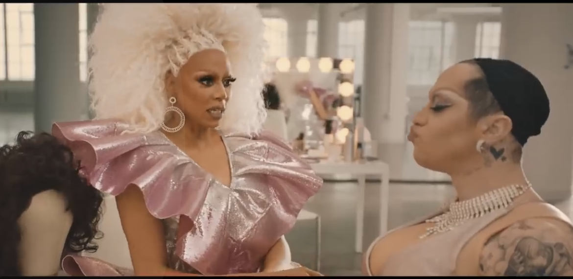 RuPaul, trying to transform 'Chad' (Pete Davidson) into the future of drag for a sketch on Saturday Night Live.