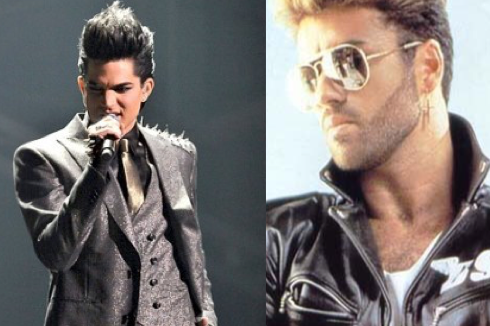 Adam Lambert (left) and George Michael (right)