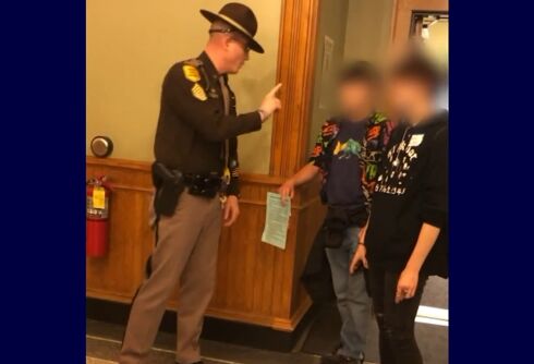 State cops threw 250 kids out of the Iowa state capitol because trans boys used the restroom