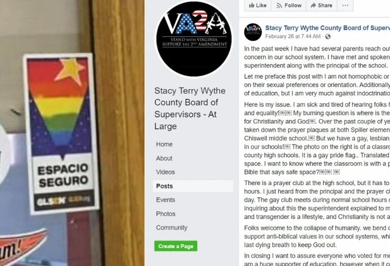 The sticker and the Facebook post.