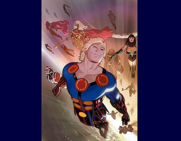 Cover art from The Eternals by Daniel Acuna.