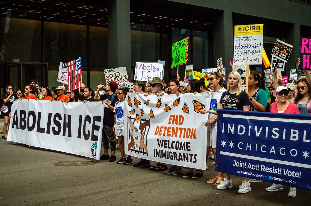 July 13, 2019: Protest against ICE Detention Centers in Chicago.