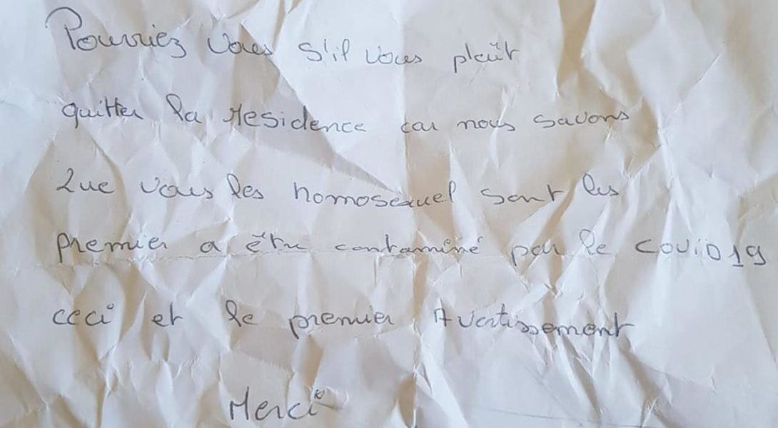The note left on the windshield of David's partner's car