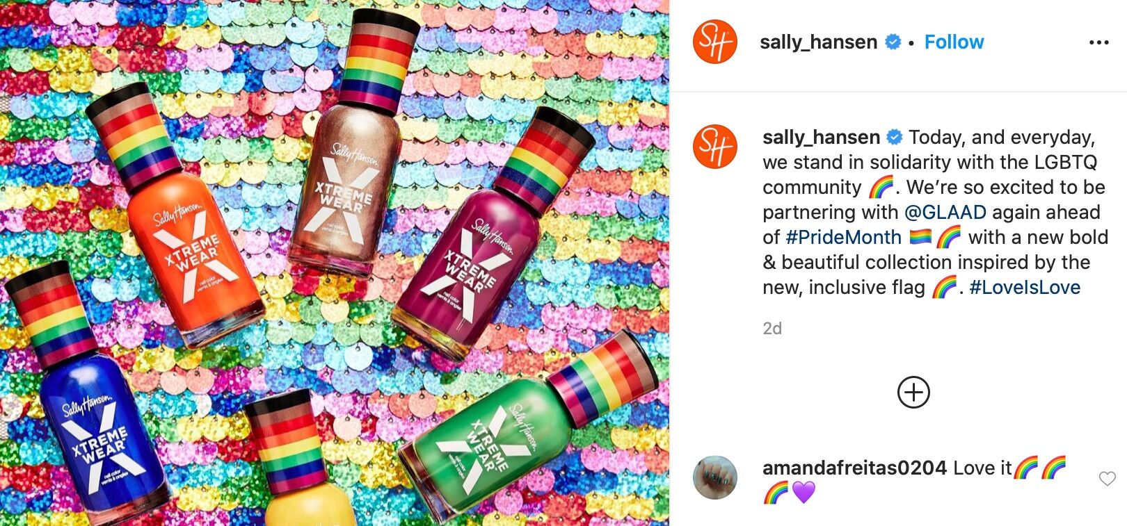 Sally Hansen launches nail polish collection inspired by the Pride flag