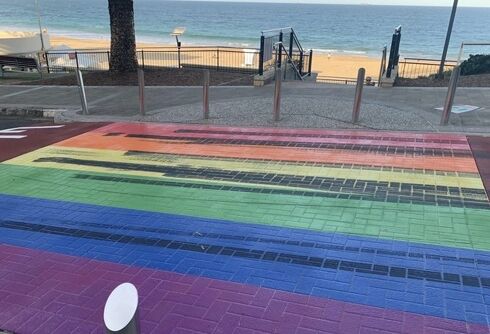 Someone keeps destroying a beach town’s rainbow crosswalk so the city keeps repainting it