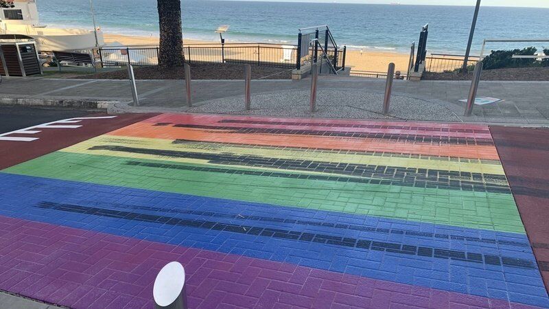 Wollongong, Australia's rainbow crosswalk keeps getting defaced