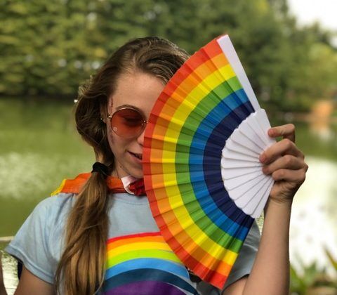 Amanda Skinner's daughter at Atlanta Pride 2019.