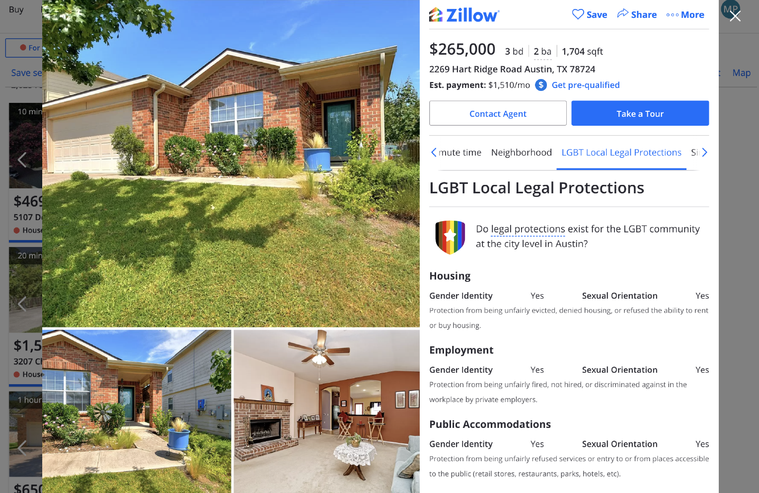 Zillow will now display local LGBTQ nondiscrimination laws on listings