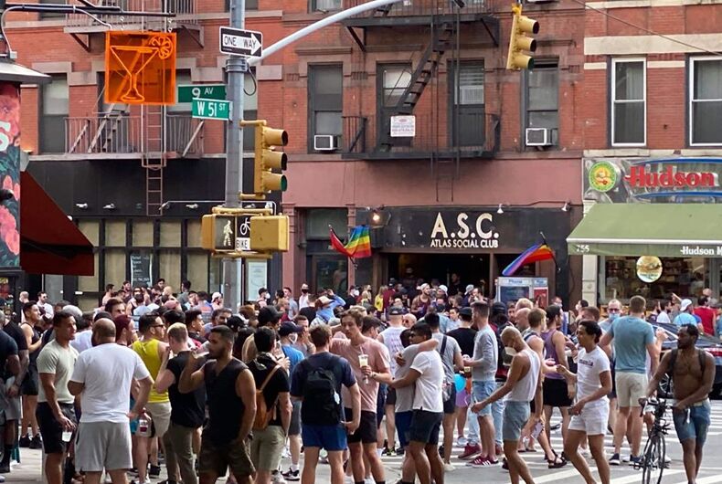 Shocking Photo Shows Dozens Of Unmasked Gay Men Partying On Nyc Street Without Social Distancing Lgbtq Nation