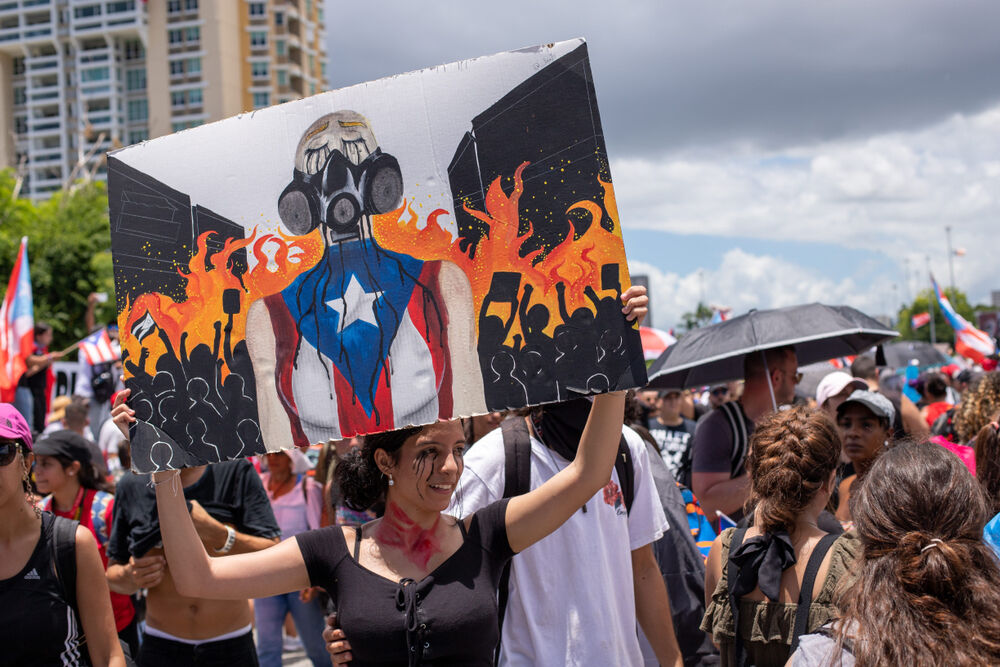 Puerto Rican protestors, LGBTQ, civil code
