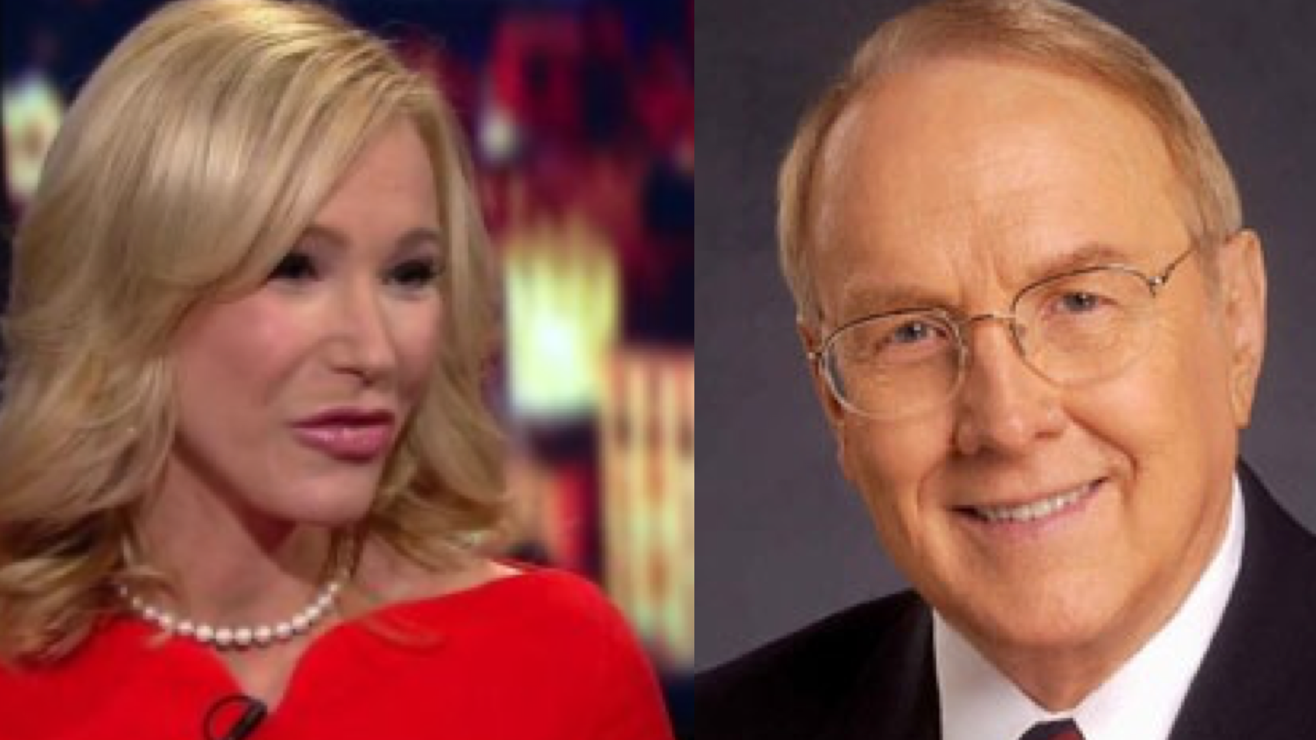 Paula White (left) and James Dobson (right) are both members of President Trump's evangelical council who took part in conference calls on SBA loans for religious organizations.