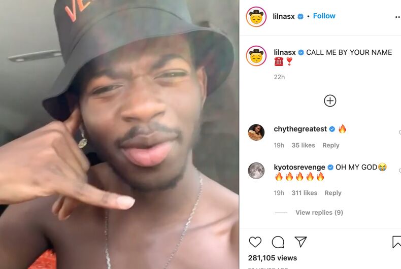 Lil Nas X Teases New Song Call Me By Your Name While Driving Down The Street Lgbtq Nation