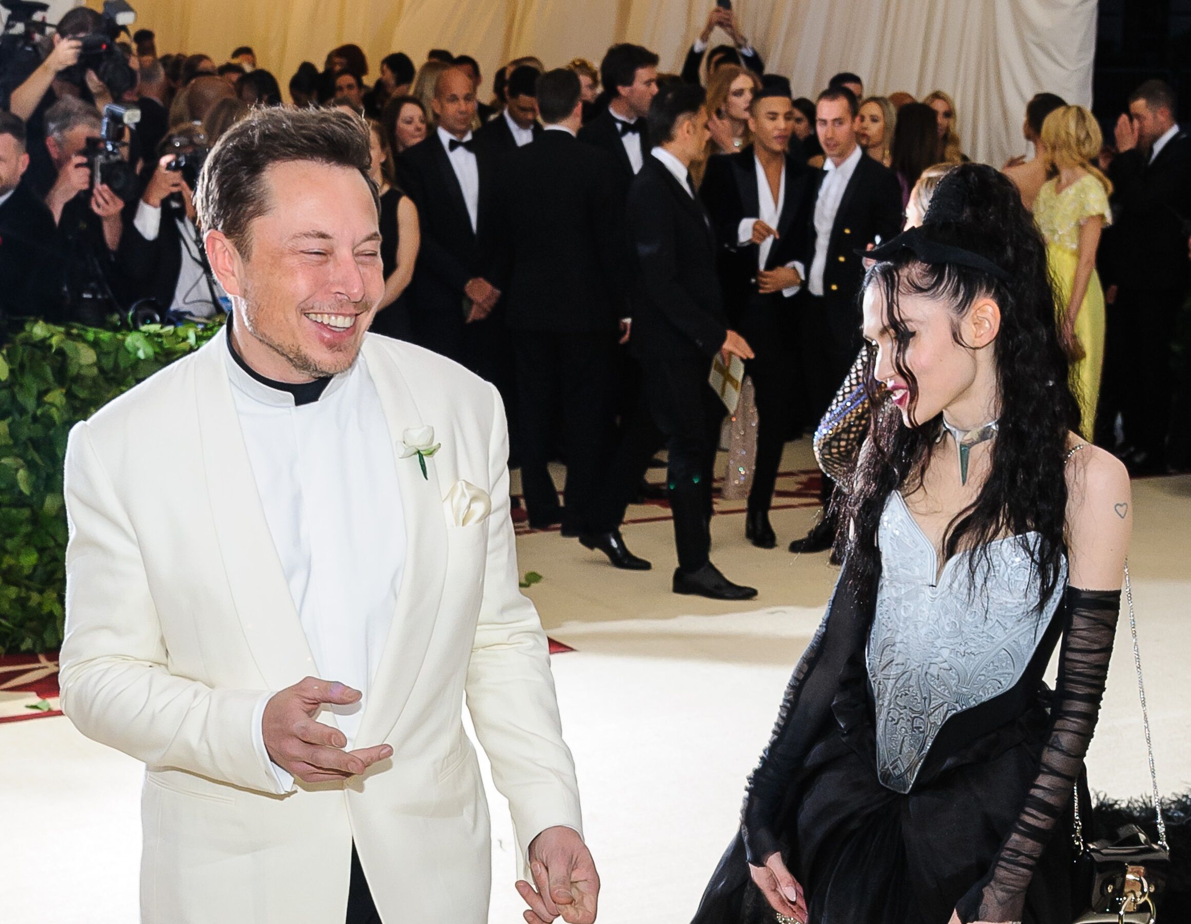 Elon Musk and Grimes at the 2018 Met Gala.