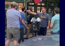 Unhinged man shouts racist & anti-gay slurs at restaurant as police refuse to intervene