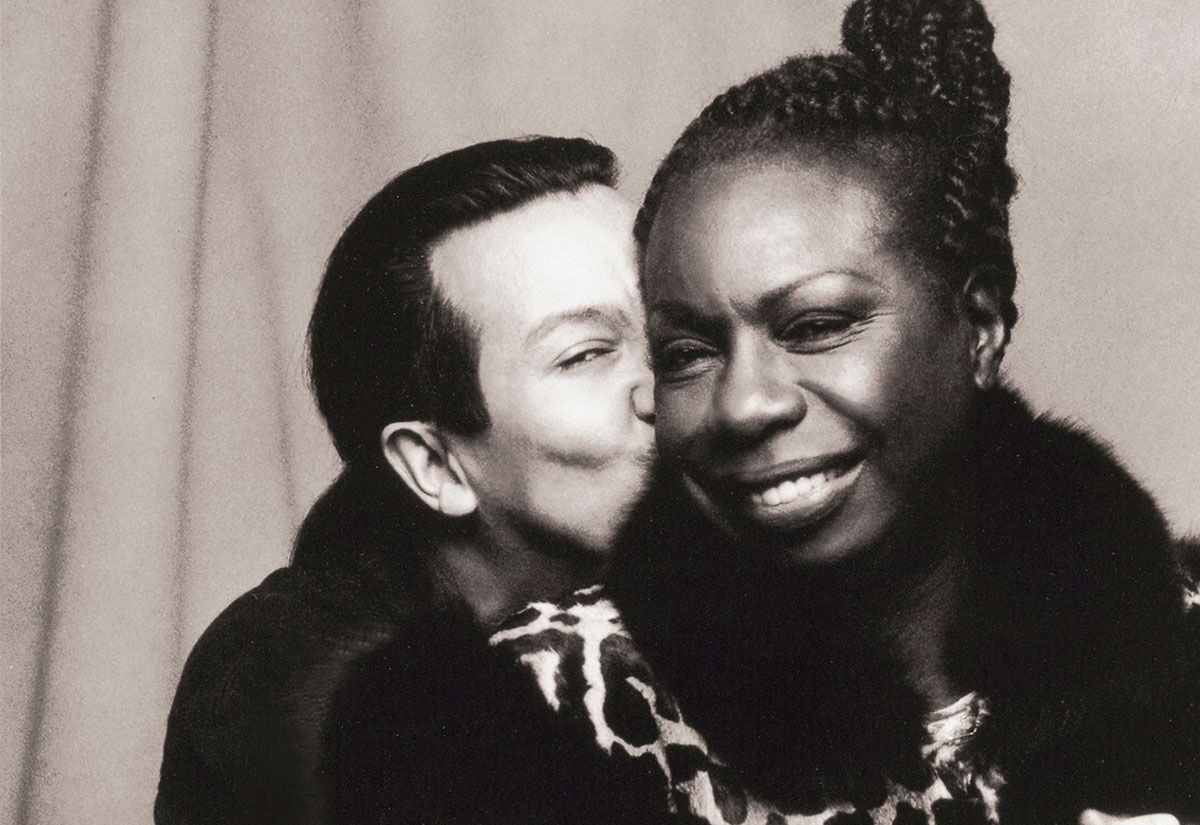 Michael Alago with Nina Simone, NYC, 1993.