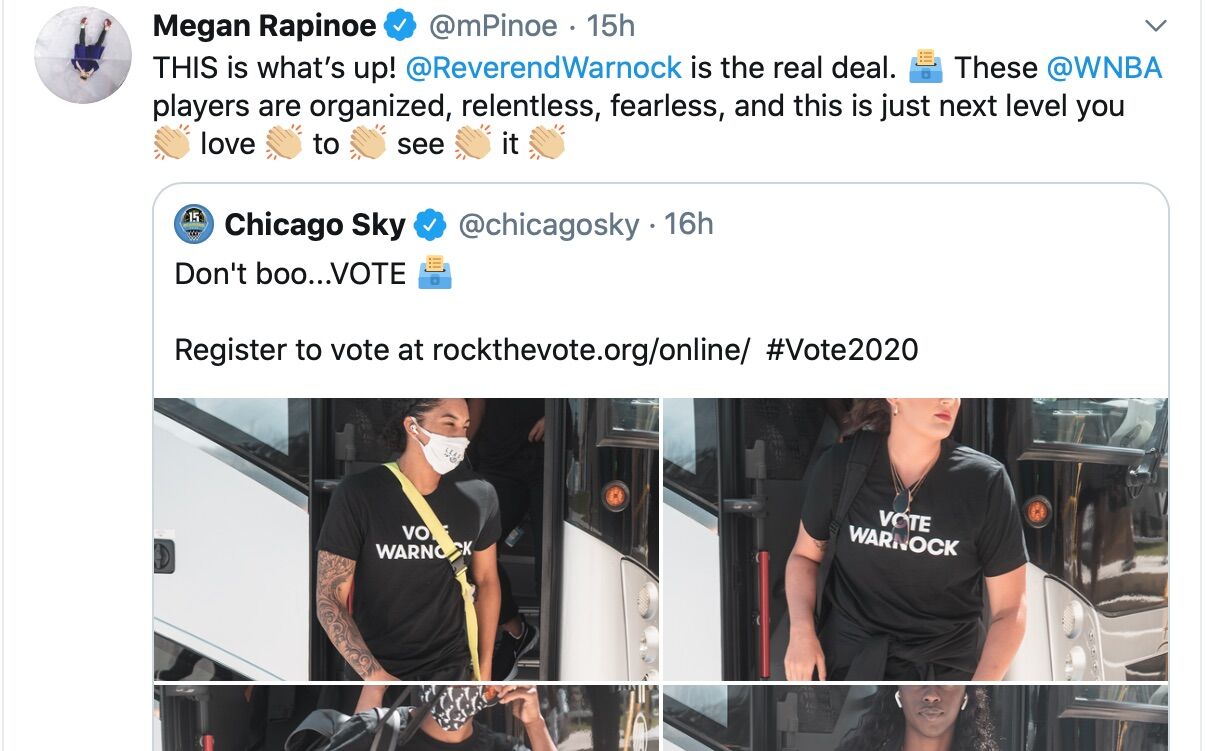 WNBA players revolt against team co-owner GOP Sen Kelly Loeffler. A lesbian is the mastermind.