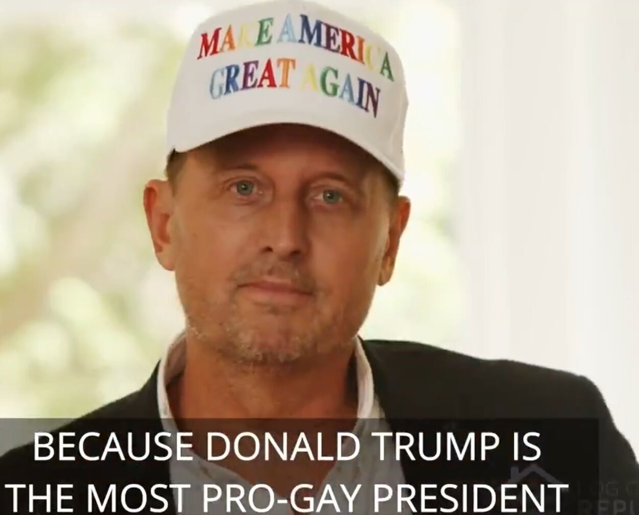 Out former ambassador Richard Grenell attempts to persuade LGBTQ voters to choose President Donald Trump in the 2020 election in a video for the Log Cabin Republicans.