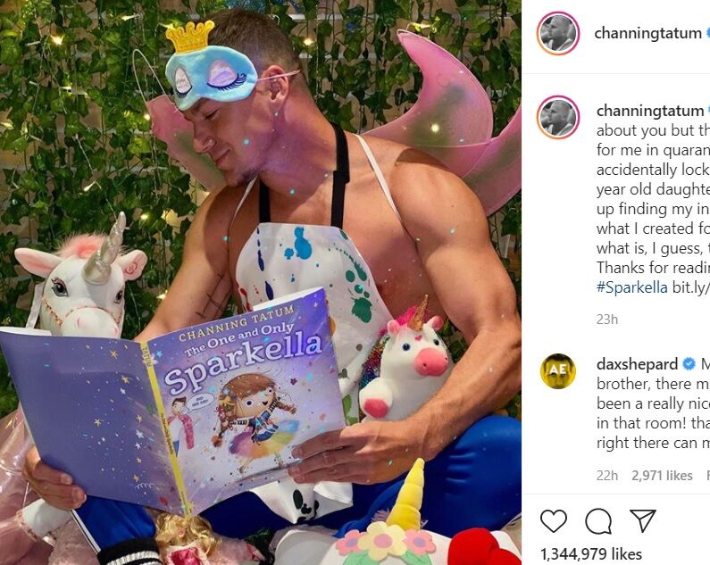 Channing Tatum promotes his book on Instagram.