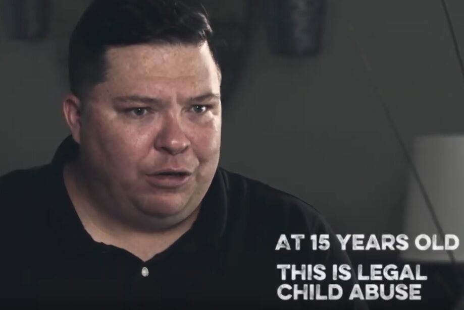 Ex-gay Kevin Witt says affirming transgender youth is "child abuse" in an ad against Joe Biden.