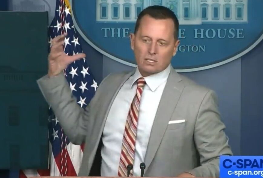 Richard Grenell at a press conference