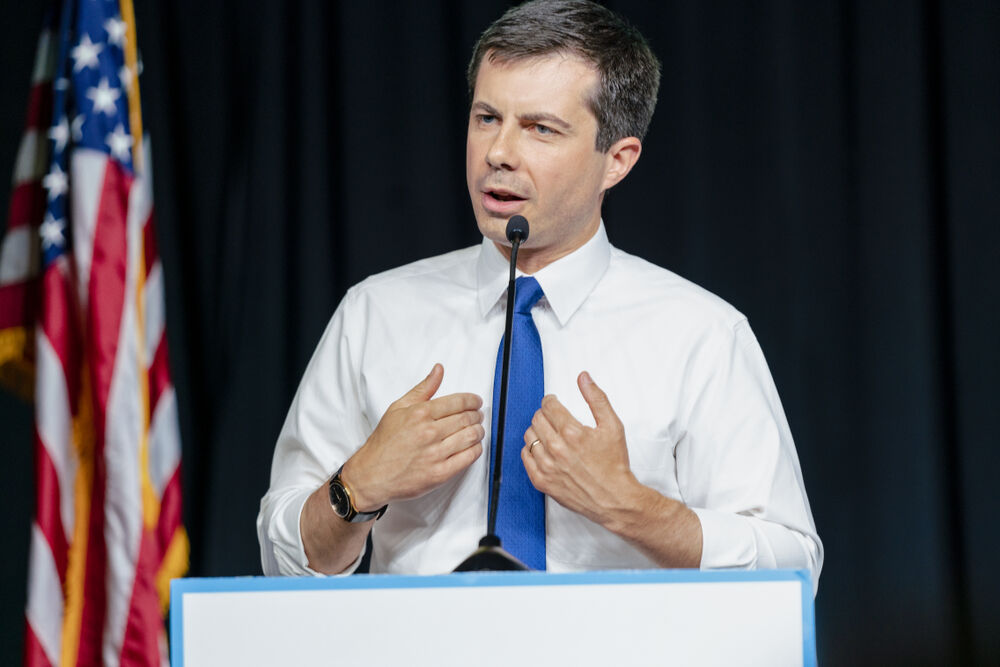 JUNE 15, 2019: Democratic presidential hopeful Pete Buttigieg speaks at Blue Commonwealth Gala