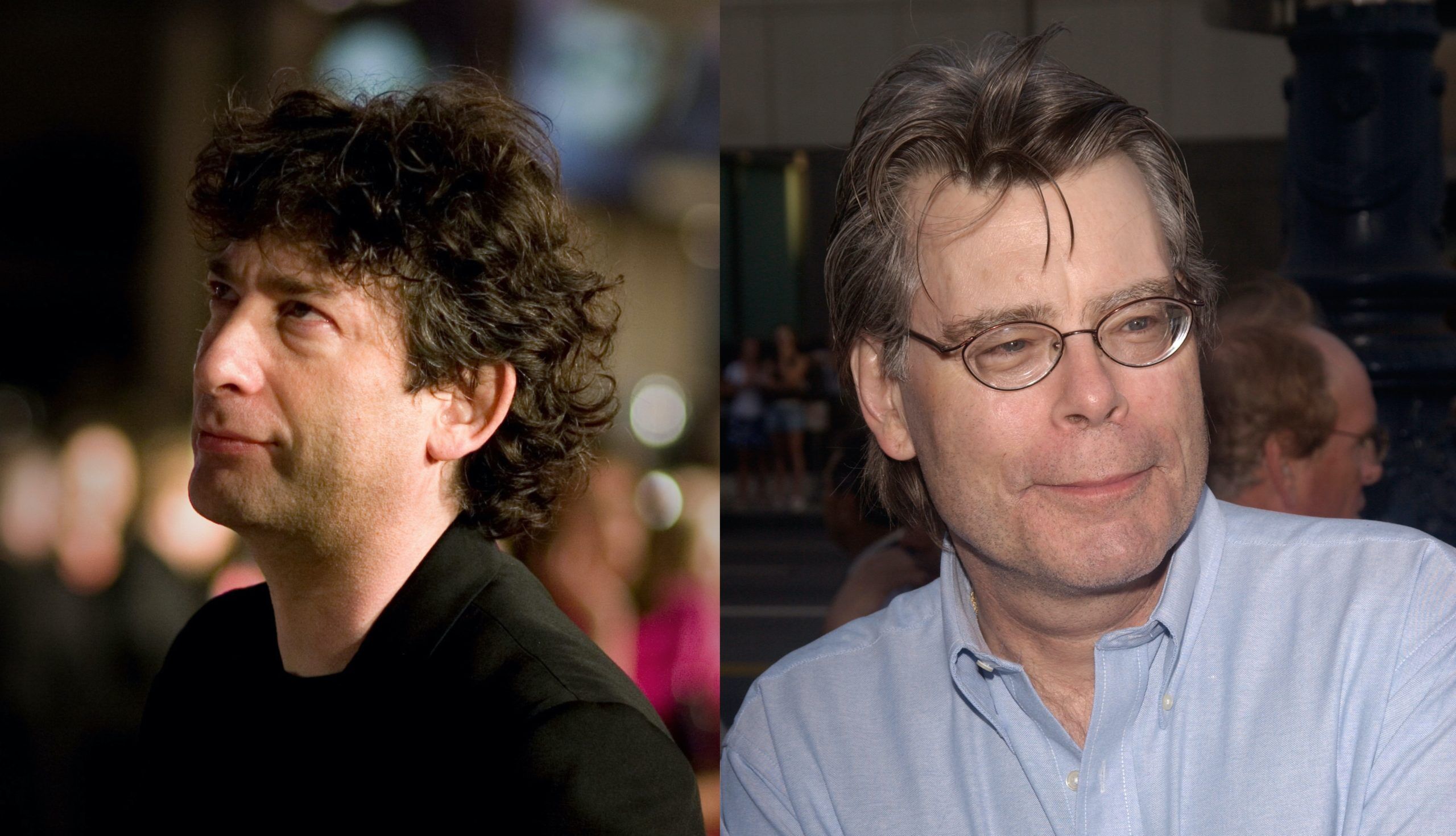 Authors Neil Gaiman and Stephen King