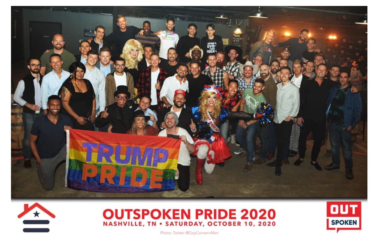 LGBTQ Trump supporters gathered together to flout coronavirus prevention measures in support of the President