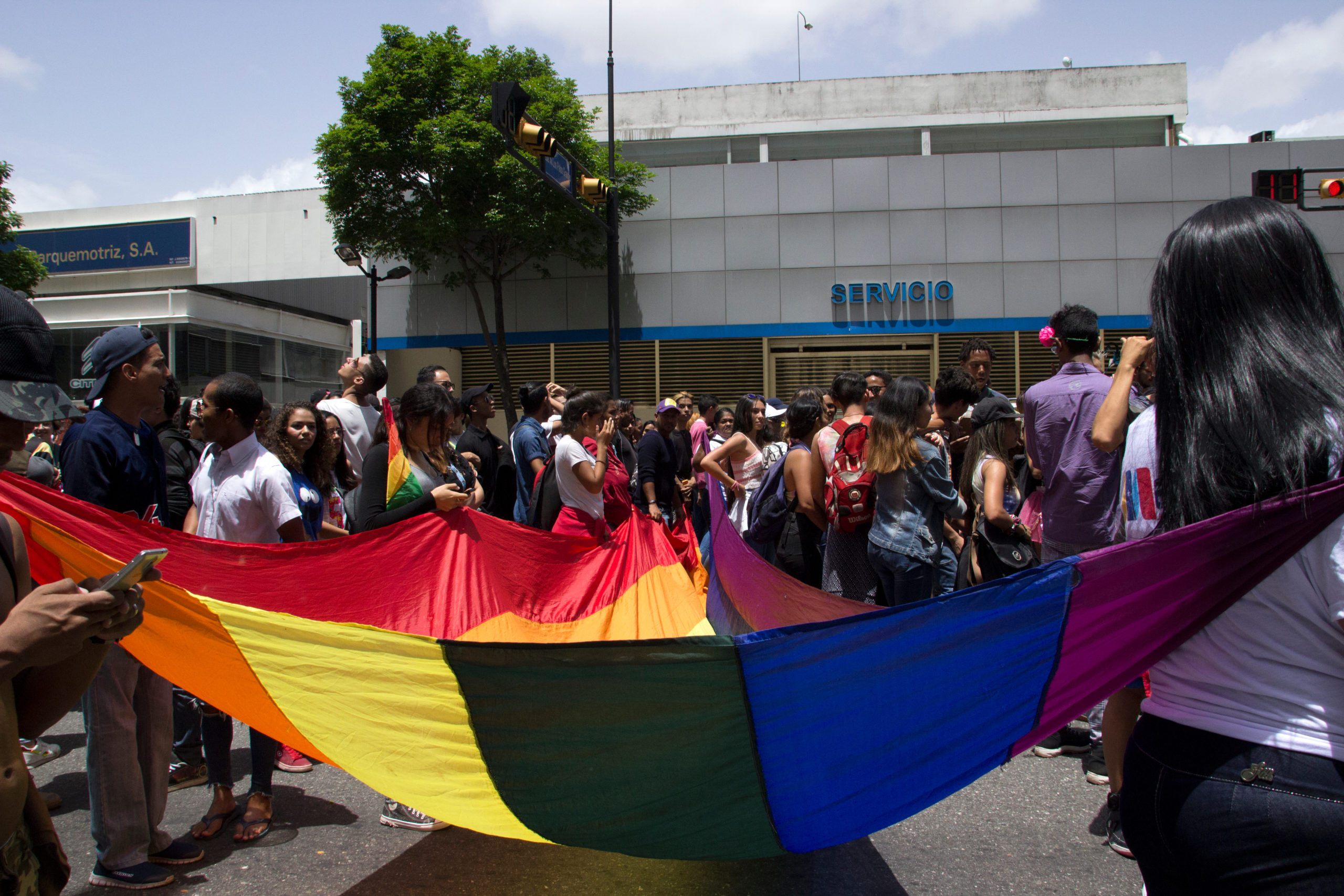 June 23, 2019. Members of the LGBT community walks during the Gay Pride annual march through the streets of Caracas
