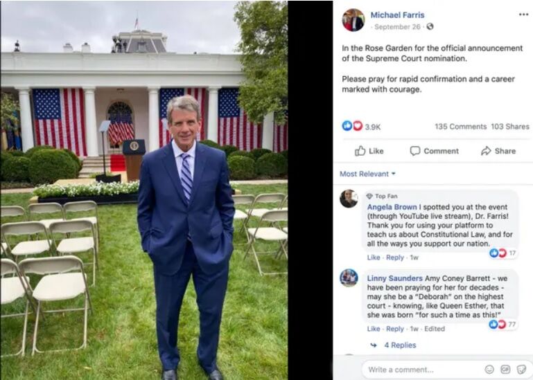 Anti-LGBTQ hate group leader attended Amy Coney Barrett’s COVID-spreading party