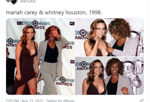 The internet imagines Whitney Houston & Mariah Carey as a couple after photos of them resurface