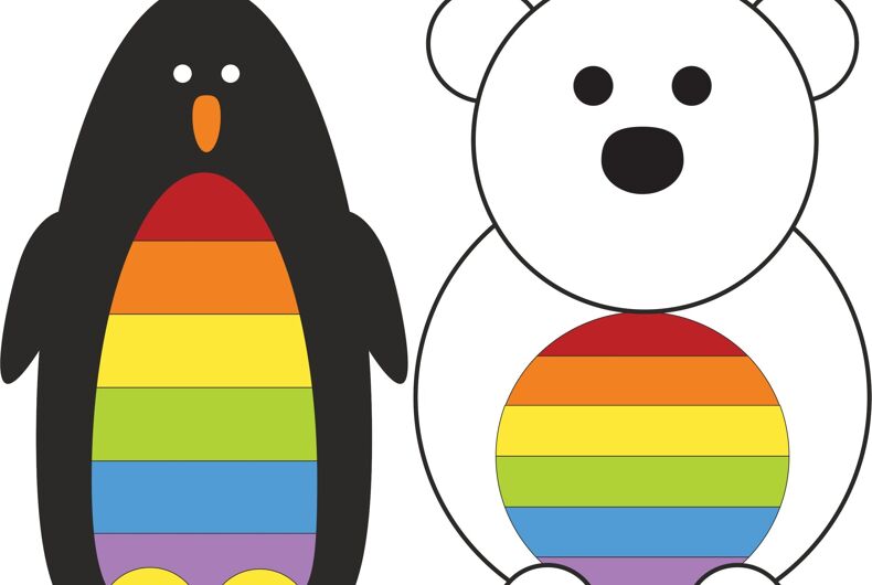 #PolarPride The Polar Pride-designed penguin and polar bear