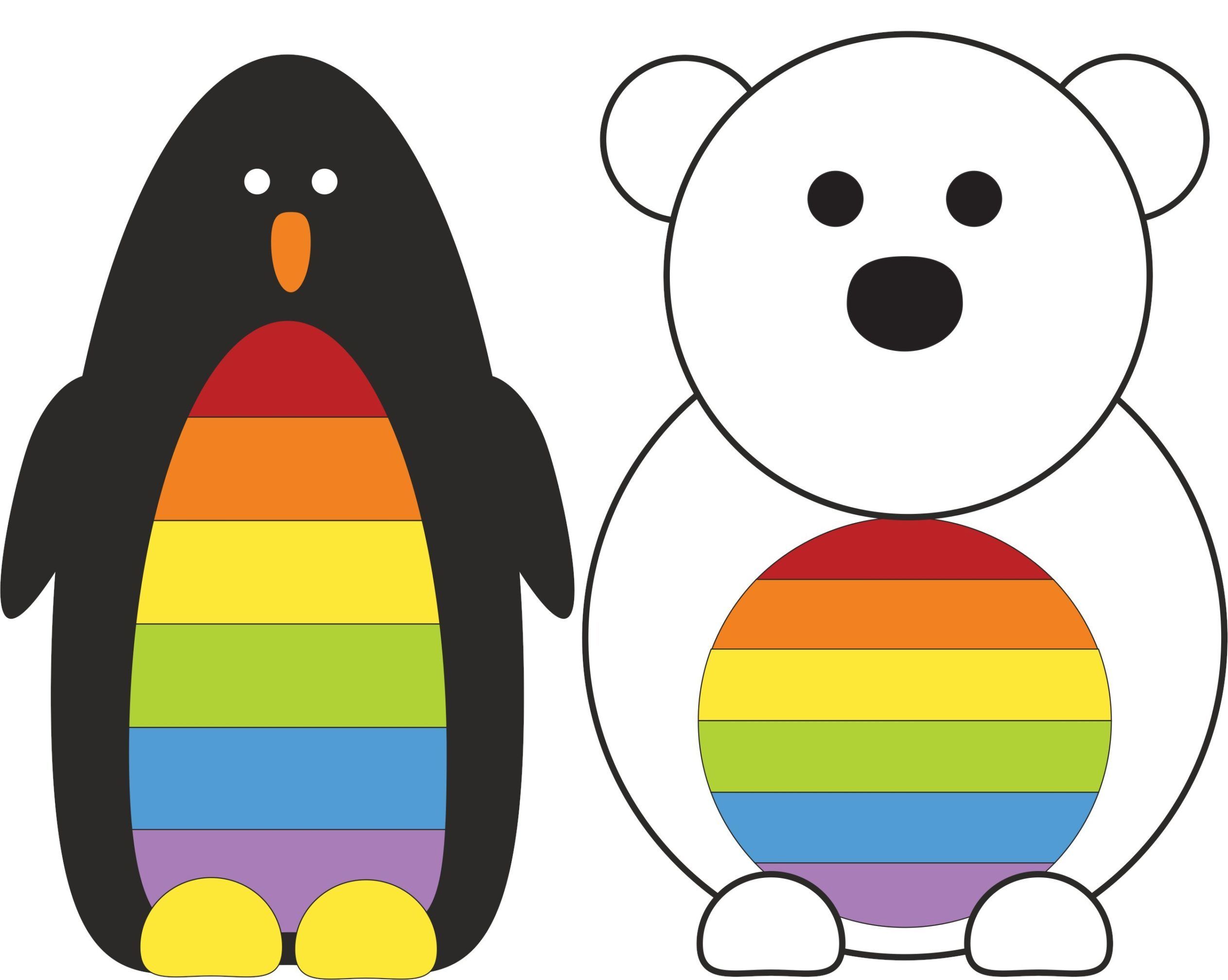 The Polar Pride-designed penguin and polar bear