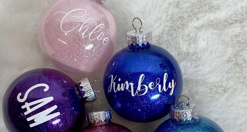 Personalized ornaments from the Rainbow Sheep Ornament Project