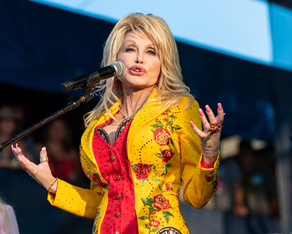 Newport, Rhode Island, USA - July 27,2019: Dolly Parton performs at The Newport Folk Festival