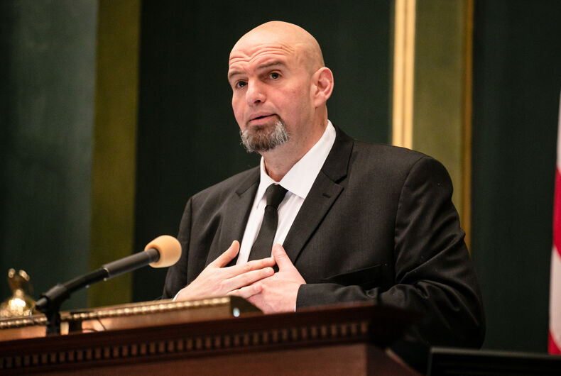 2019_Inauguration_of_Lieutenant_Governor_John_Fetterman_(3) Lt. Governor John Fetterman at the 2019 Inauguration of Governor Tom Wolf and Lieutenant Governor John Fetterman