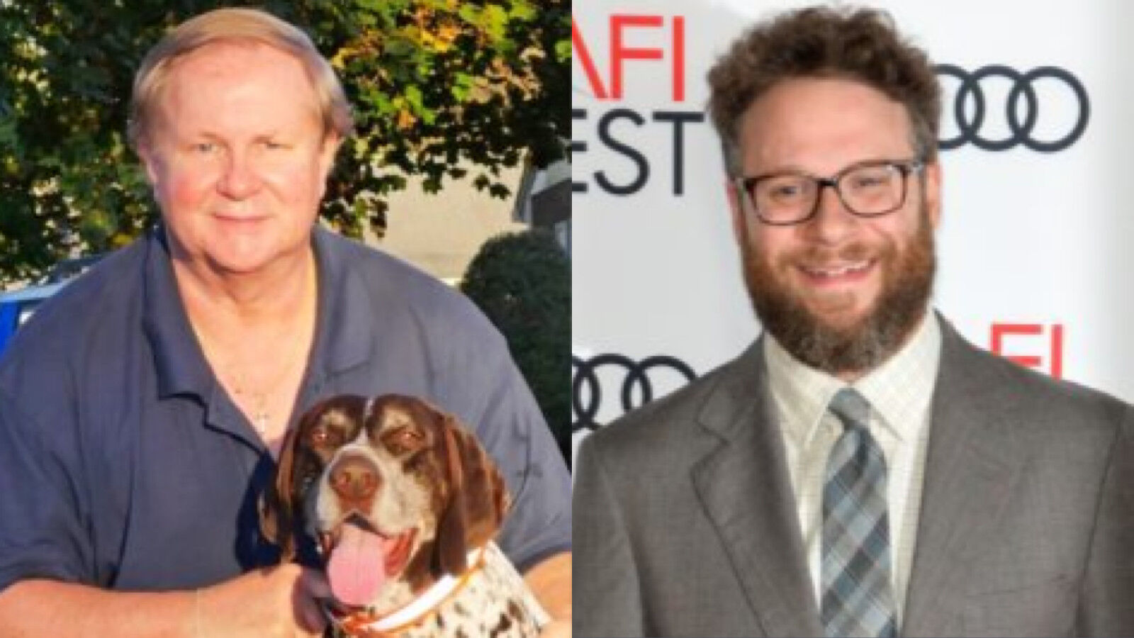 Dean Browning (left) and Seth Rogen (right)